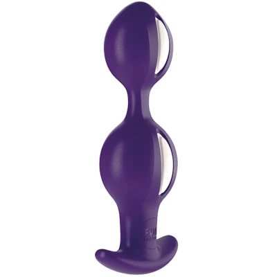 Fun Factory - B Balls Duo Anal Plug with Motion White Dark Violet