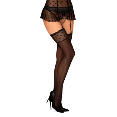 Obsessive - Heartia Stockings Black L/XL