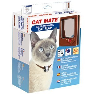 Cat Mate 254B Elektromágneses Macskaajtó - Barna - Closer Pets