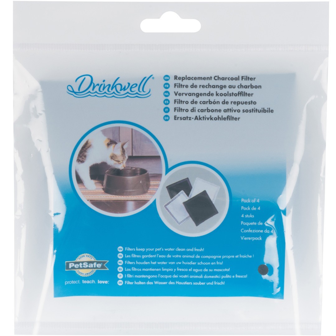 Drinkwell Current Fountain Replacement Charcoal Filters - 4 pack