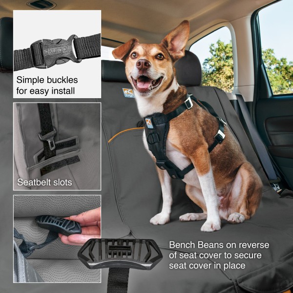 Kurgo Wander Bench Seat Cover védő üléshuzat kutyáknak, hátsó ülésre - SÖTÉTSZÜRKE