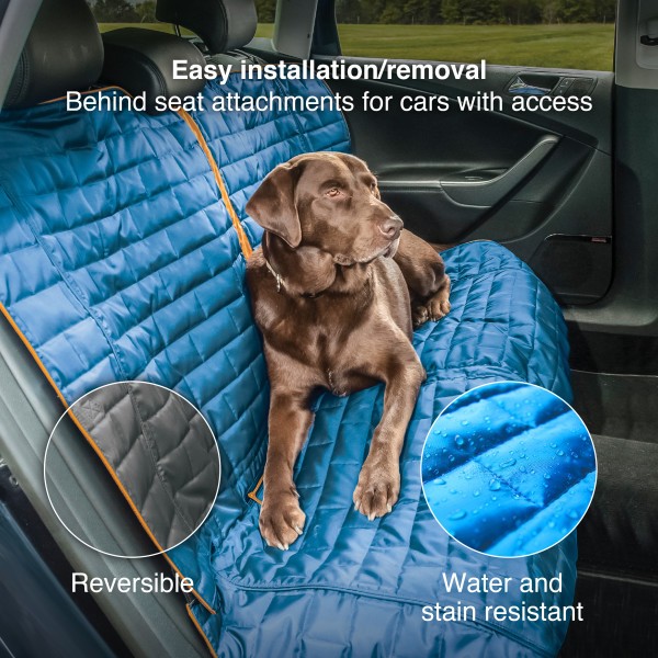 Kurgo LOFT Bench Seat Cover védő üléshuzat kutyáknak, hátsó ülésre - SZÜRKE és KÉK