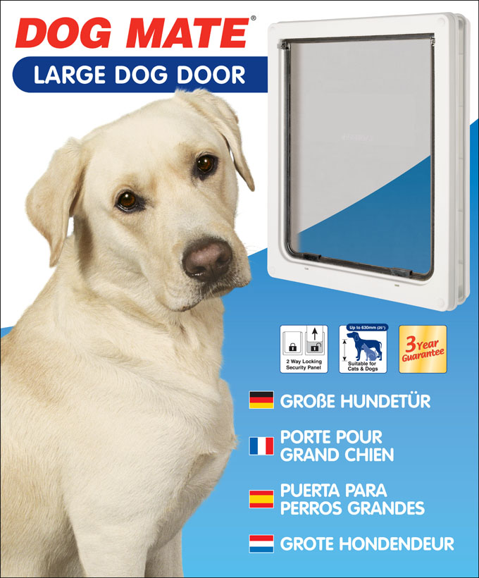 Dog Mate 216W  Large Dog Door/ White - Closer Pets